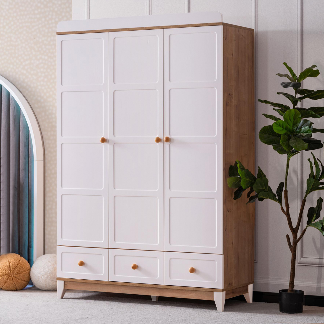 Meşe 3 Kapılı Dolap