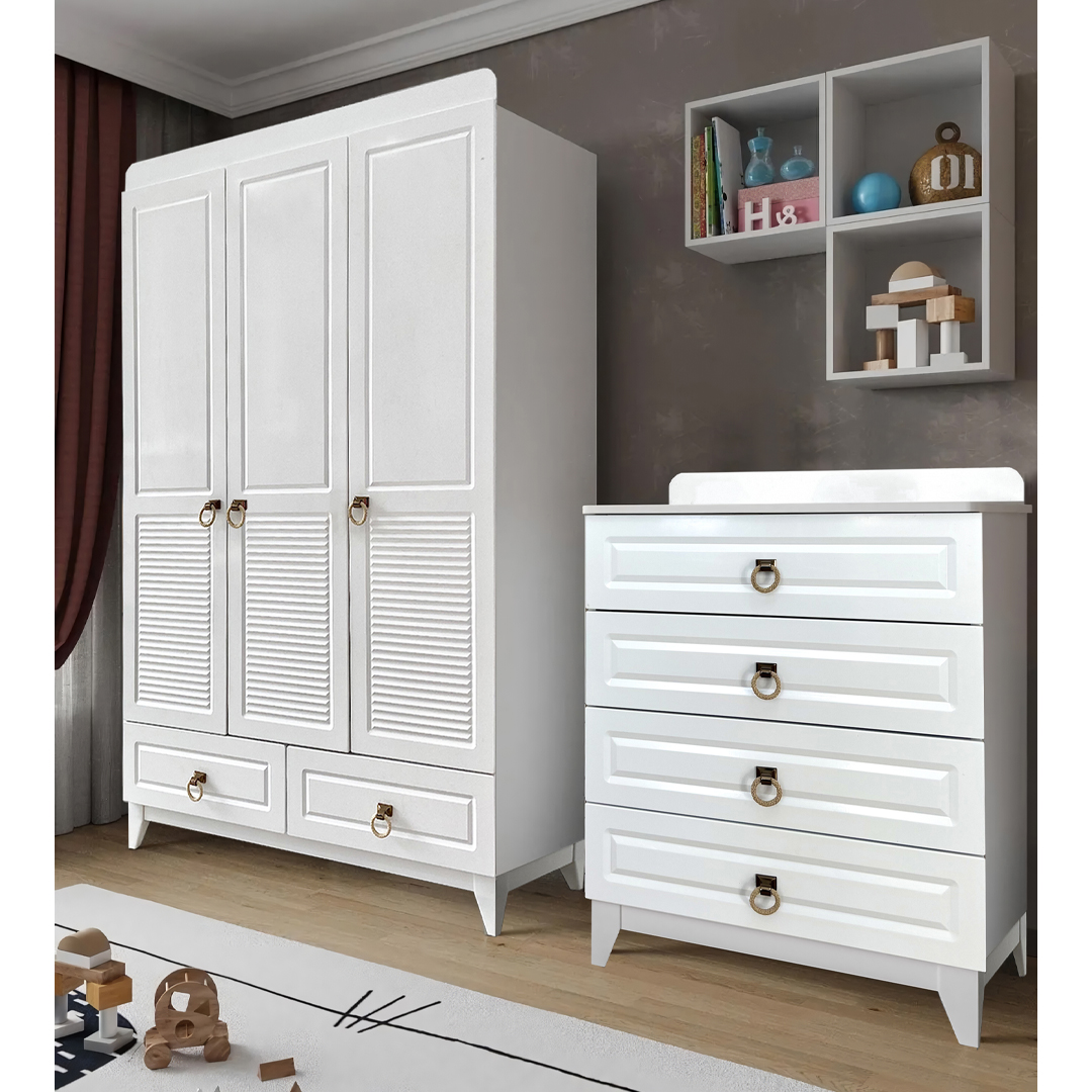 Oslo 3 Kapılı Dolap ve Şifonyer