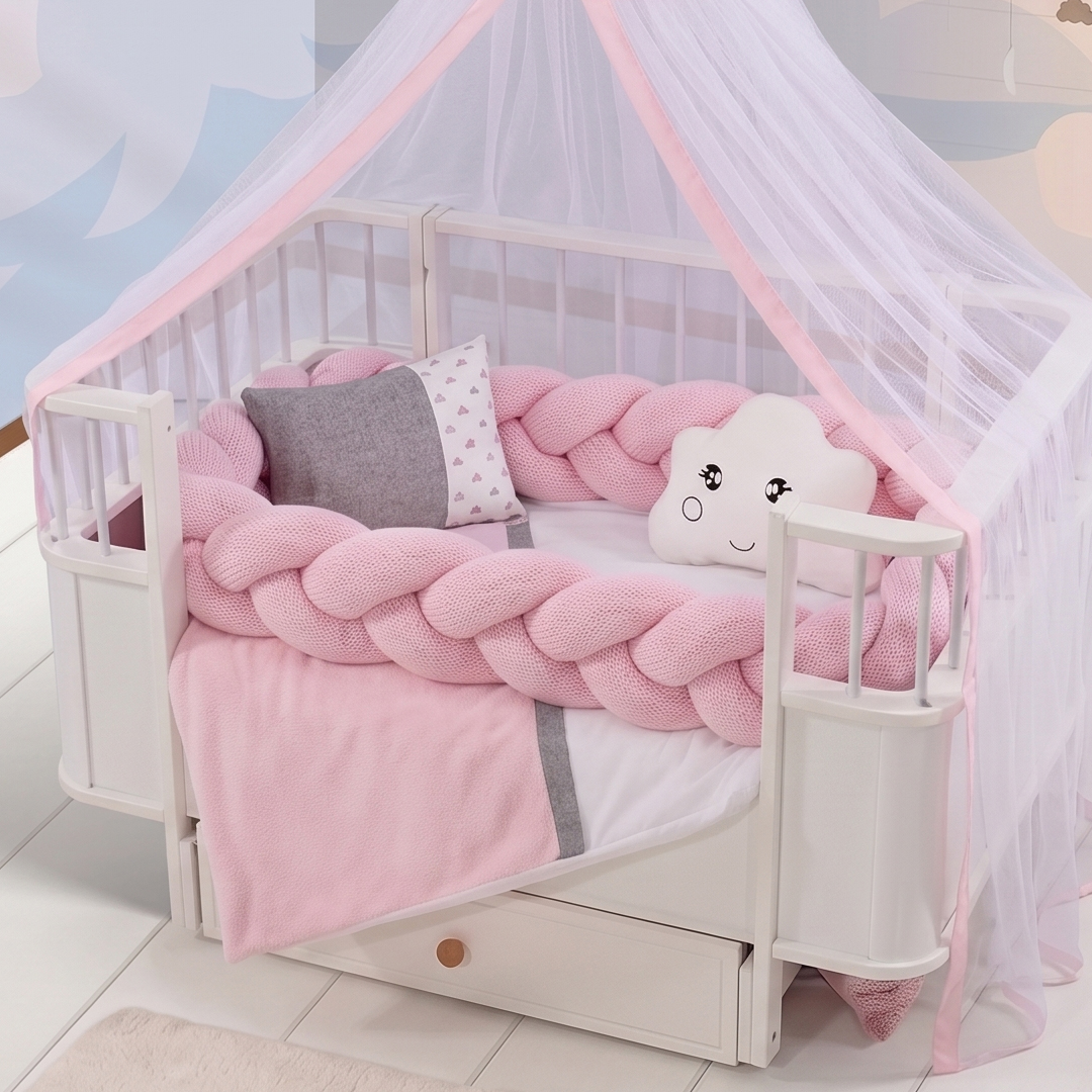 Örgülü Uyku Seti (Pembe)