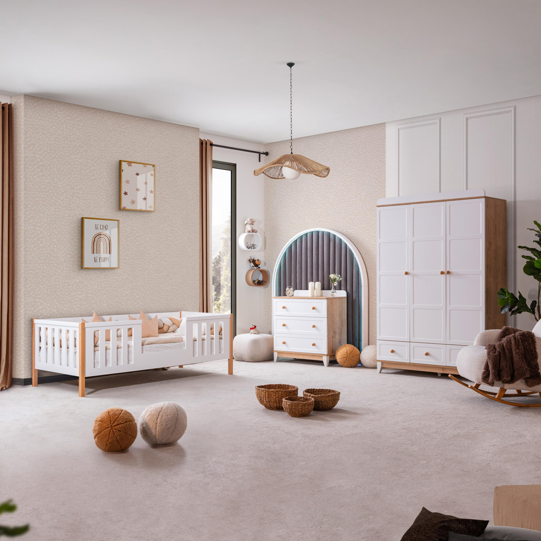 Meşe Maxi Karyola Çocuk Odası