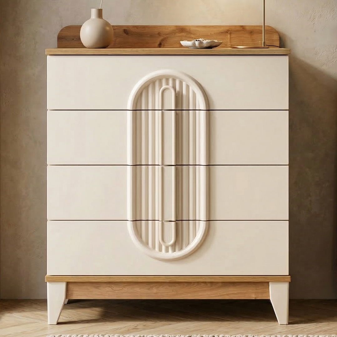 İkon Şifonyer (Meşe/Krem)