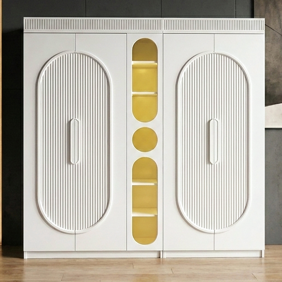 İkon 4 Kapılı Kitaplıklı Dolap